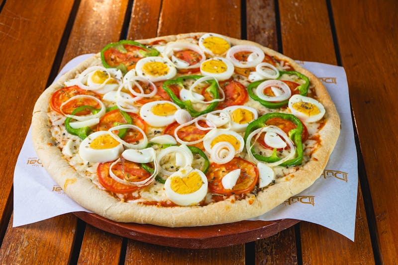 Veggie Delight via 313 pizza with fresh vegetables