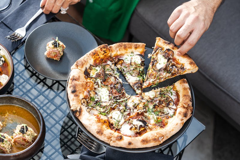 White Truffle via 313 gourmet Detroit pizza