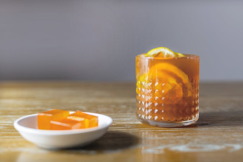 House brewed iced tea with lemon