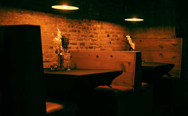 Via 313 restaurant interior dining area with modern decor